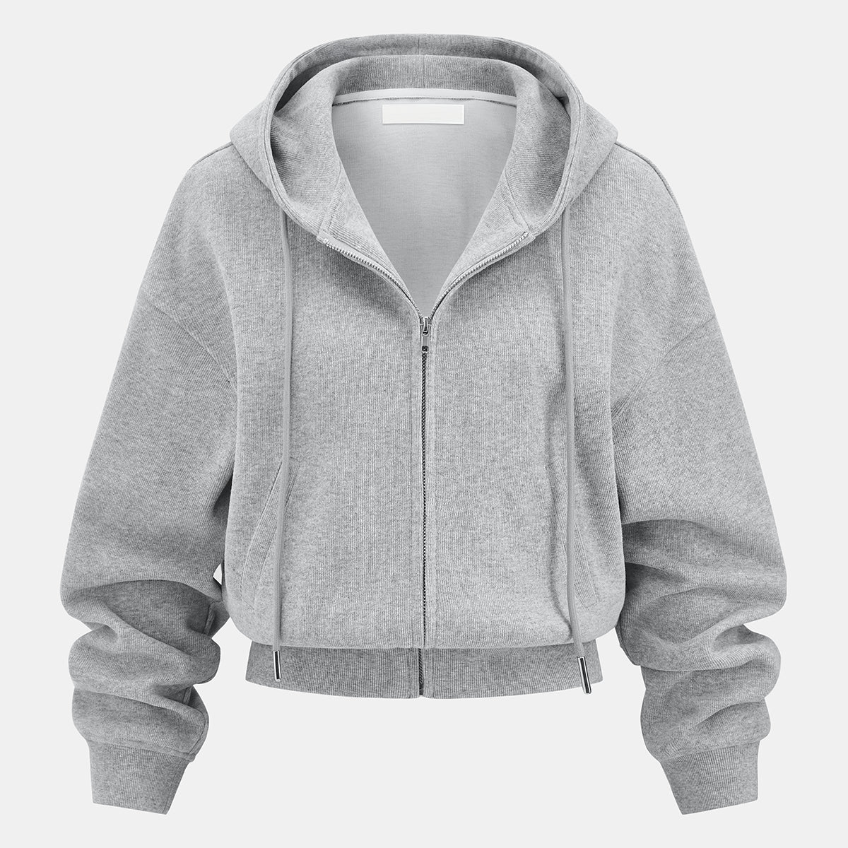 Bluza z kapturem na zamek z mieszanki bawełny
