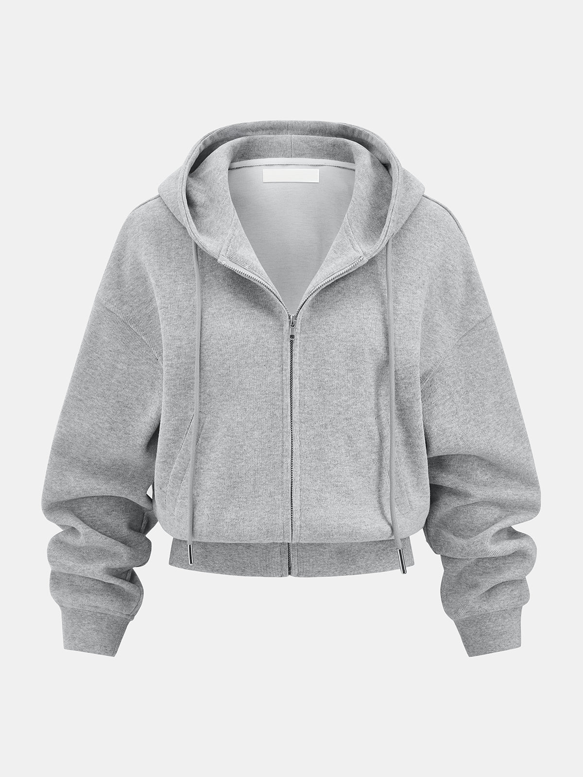 Bluza z kapturem na zamek z mieszanki bawełny