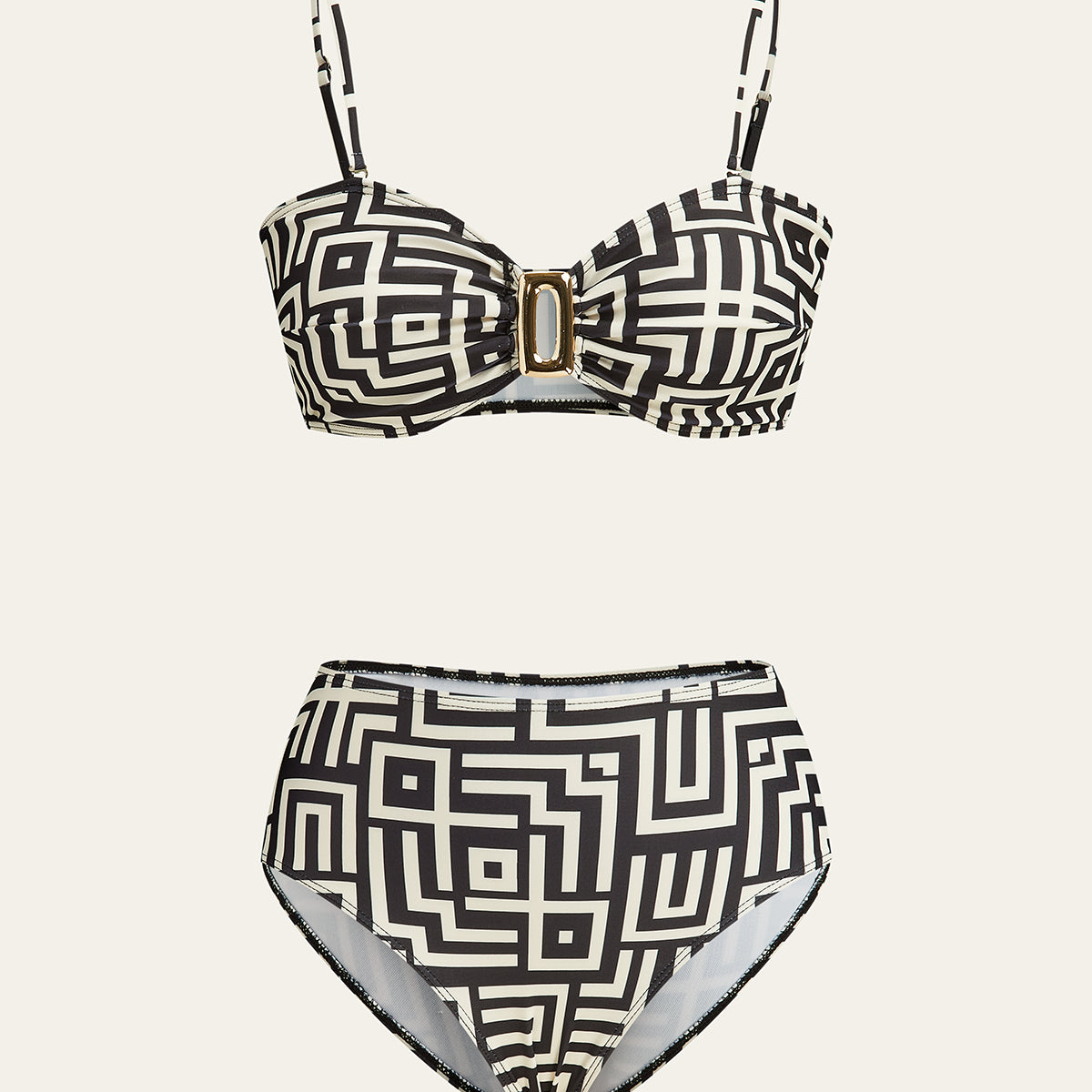 Komplet bikini z geometrycznym wzorem