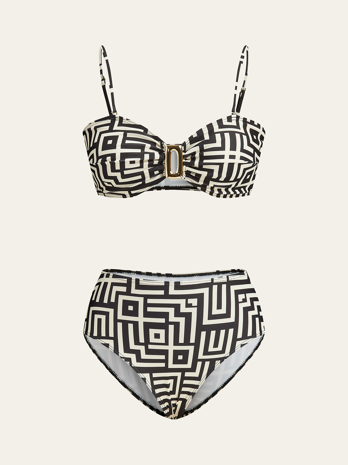 Komplet bikini z geometrycznym wzorem