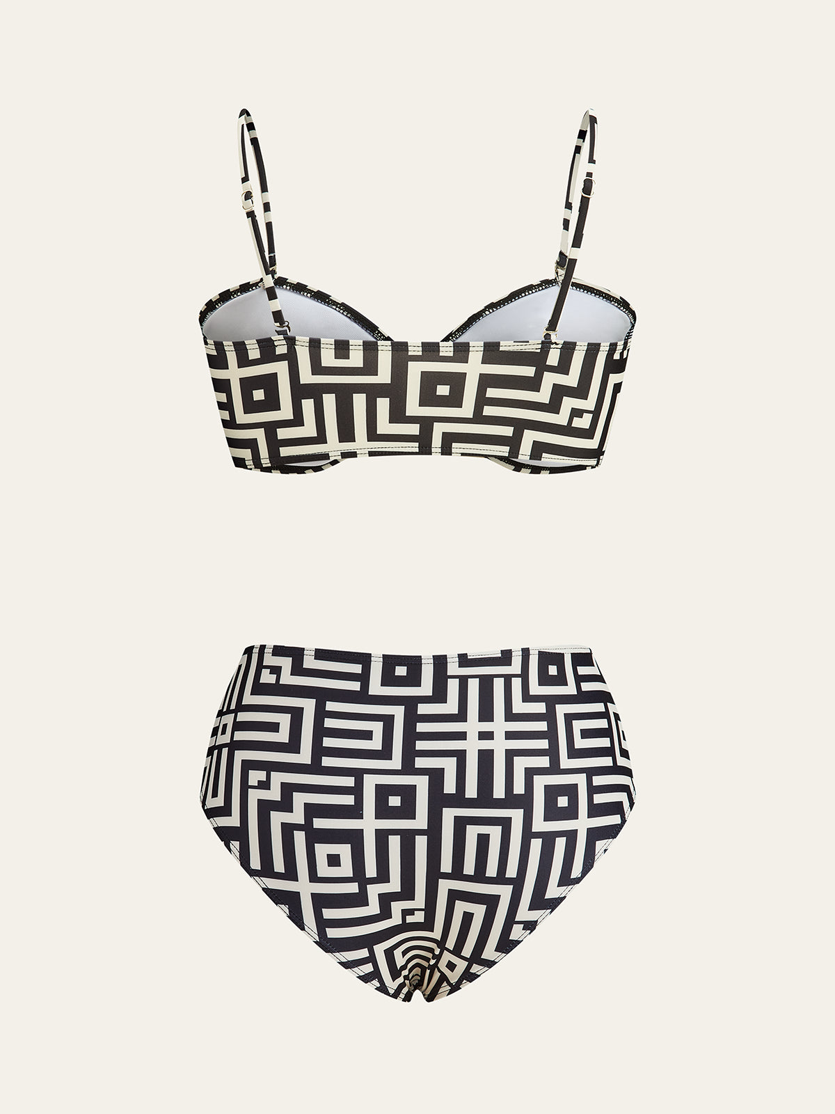Komplet bikini z geometrycznym wzorem