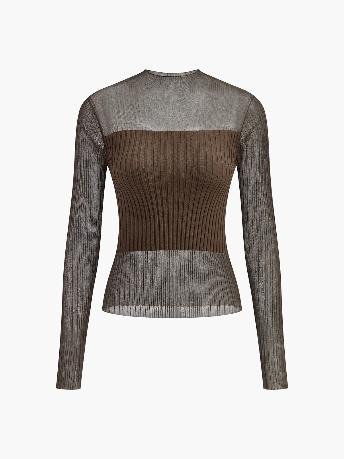 Sweter z przezroczystymi wstawkami