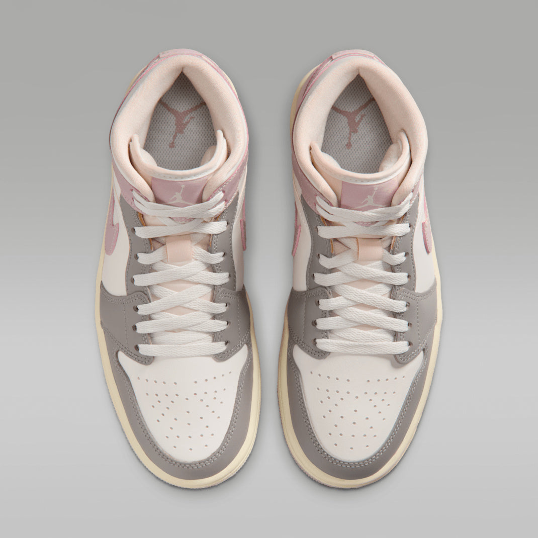 Air Jordan 1 Mid BQ6472-122 Różowy-Biały-Szary