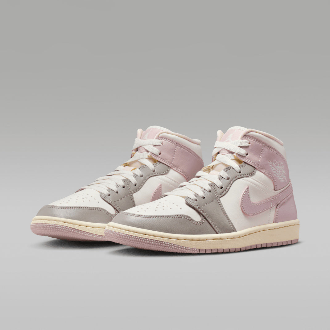 Air Jordan 1 Mid BQ6472-122 Różowy-Biały-Szary