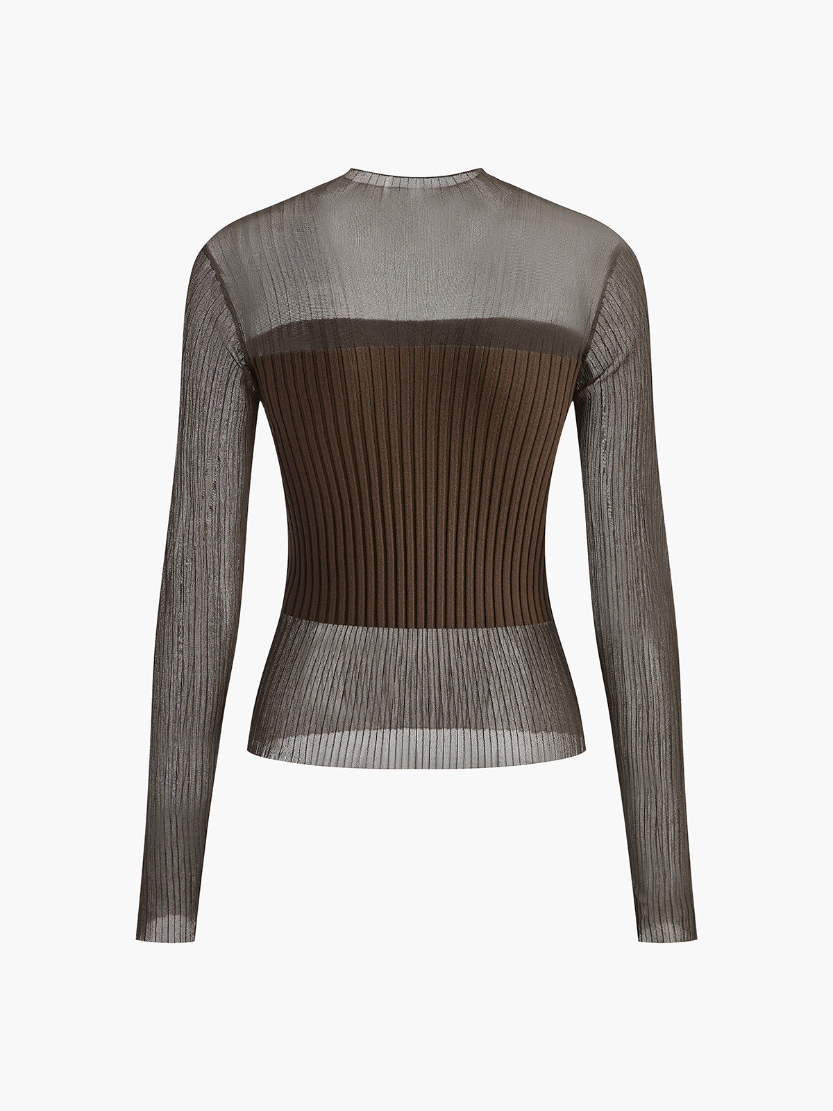 Sweter z przezroczystymi wstawkami