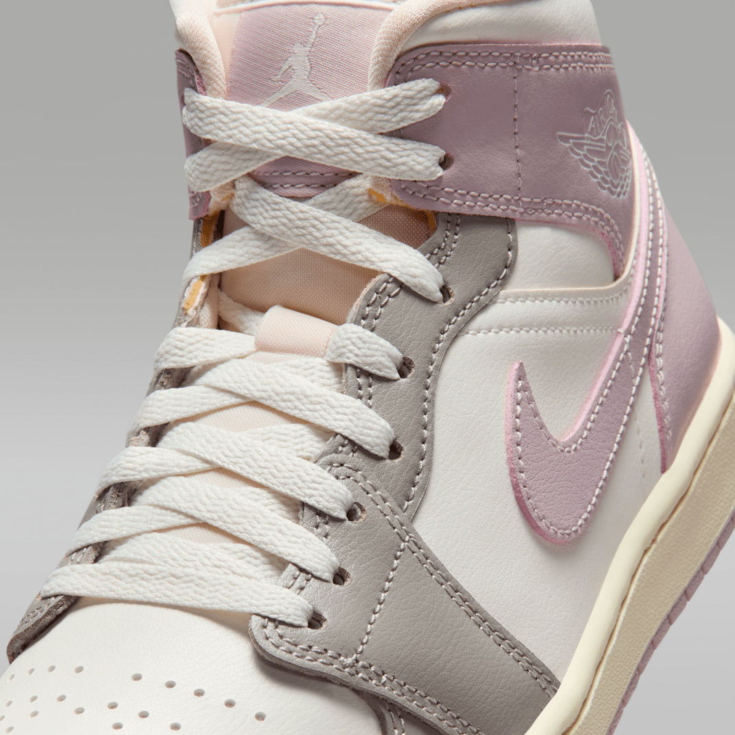 Air Jordan 1 Mid BQ6472-122 Różowy-Biały-Szary
