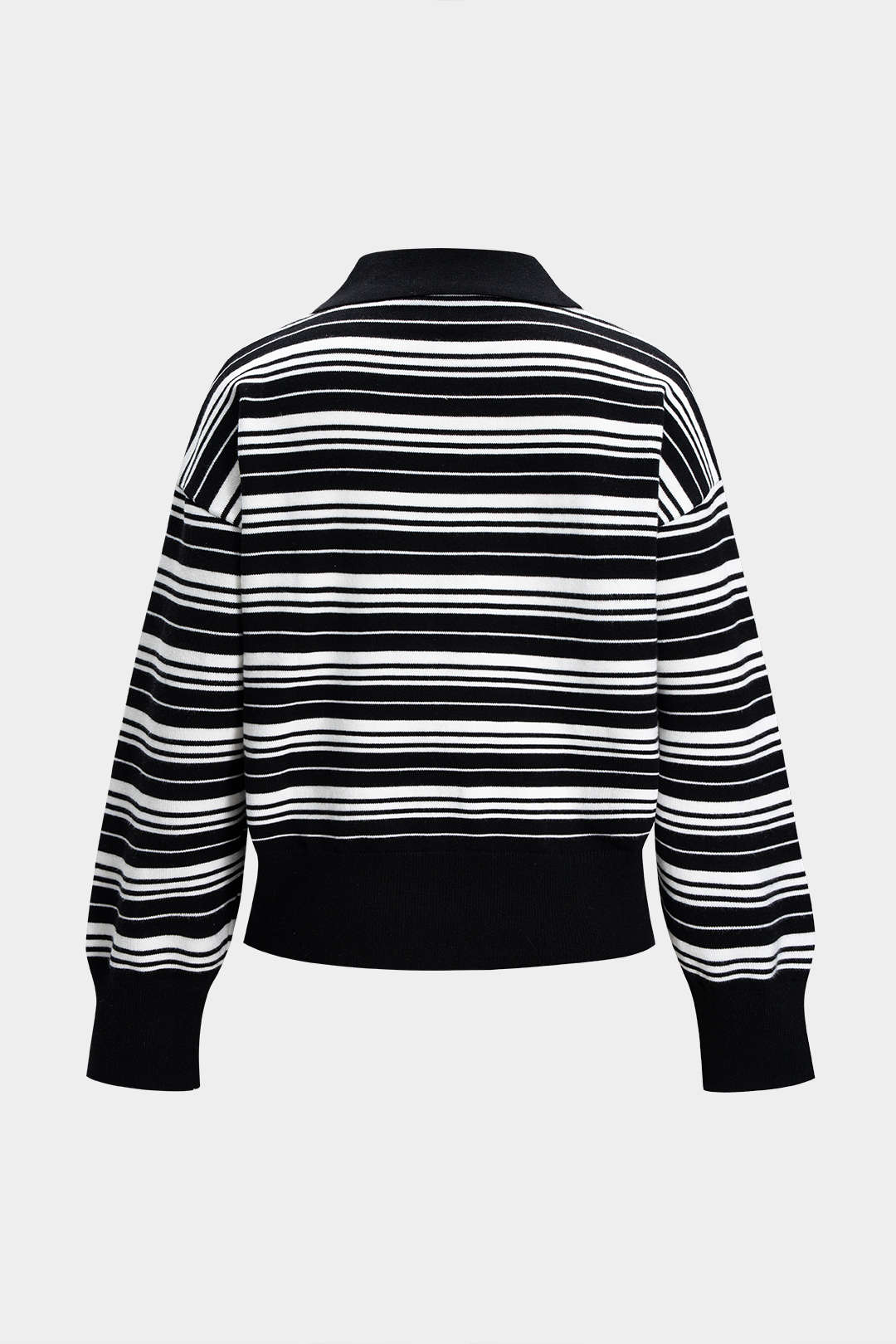 Bluza damska w paski z kołnierzykiem