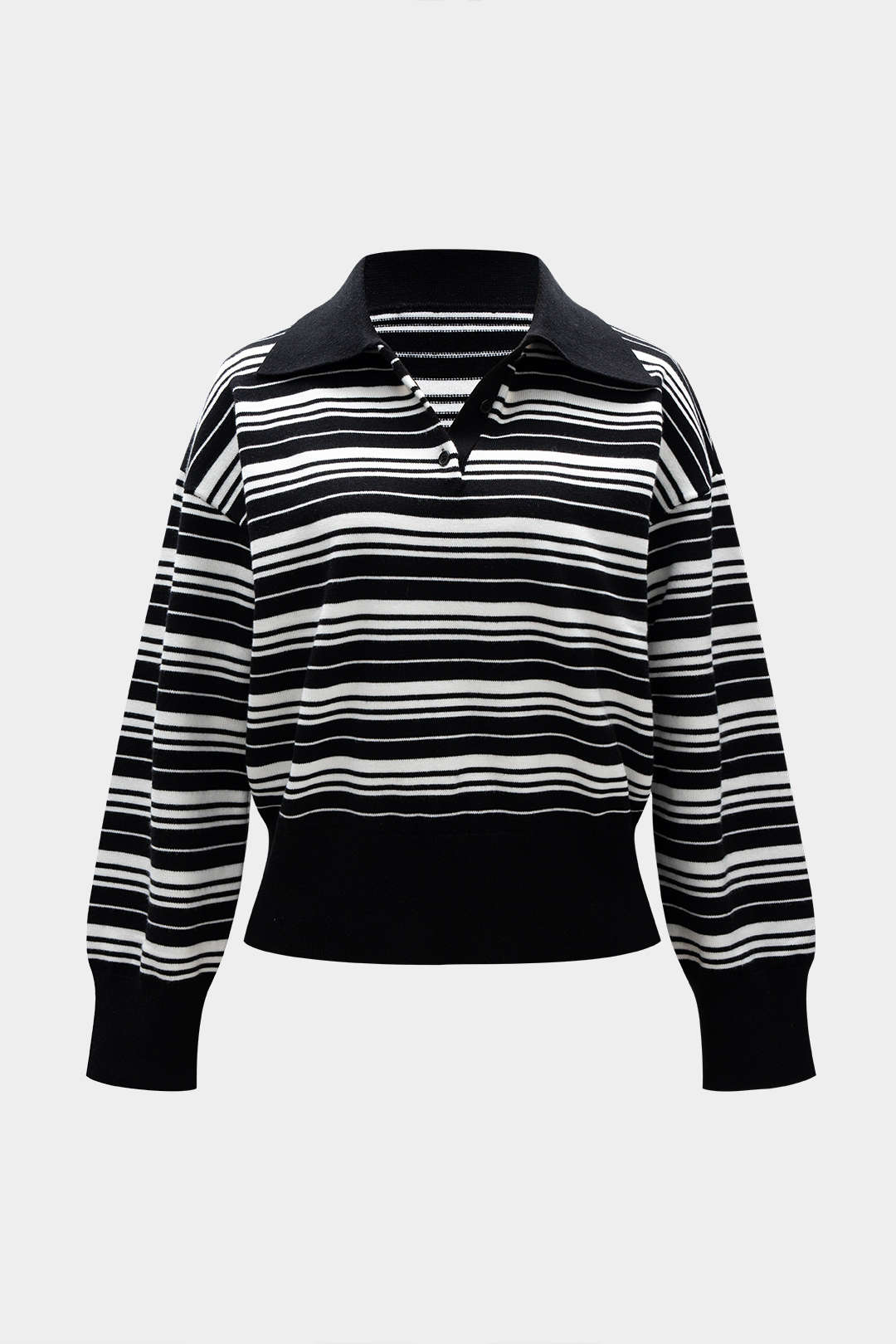 Bluza damska w paski z kołnierzykiem