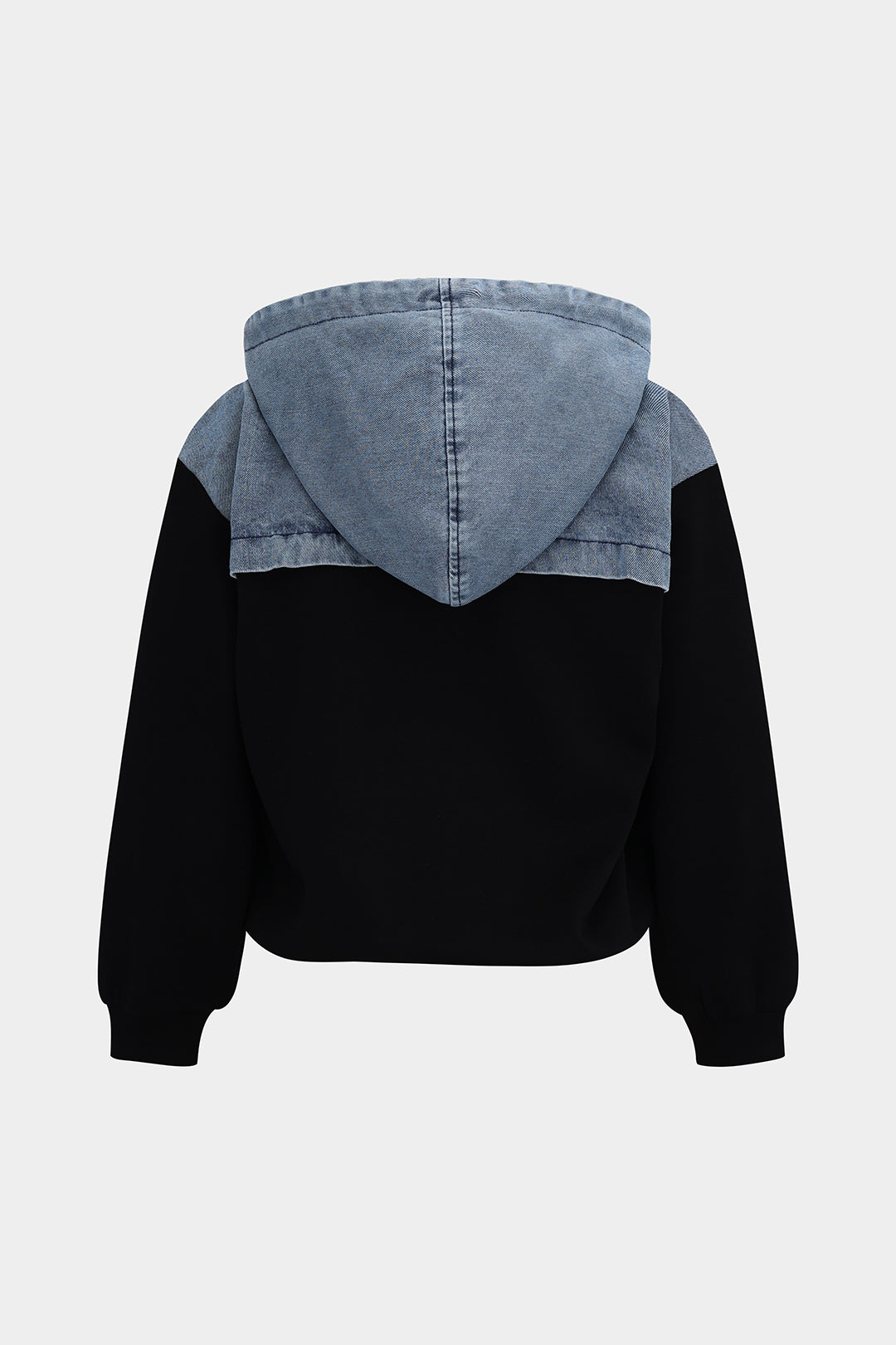 Bluza z kapturem z zamkiem i kieszenią kangurką