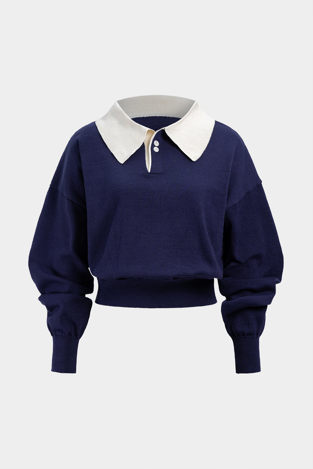 Bluza z kołnierzykiem i długimi rękawami