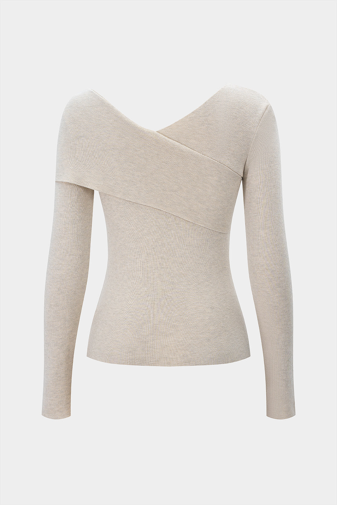 Bluzka asymetryczna z długim rękawem elegancka