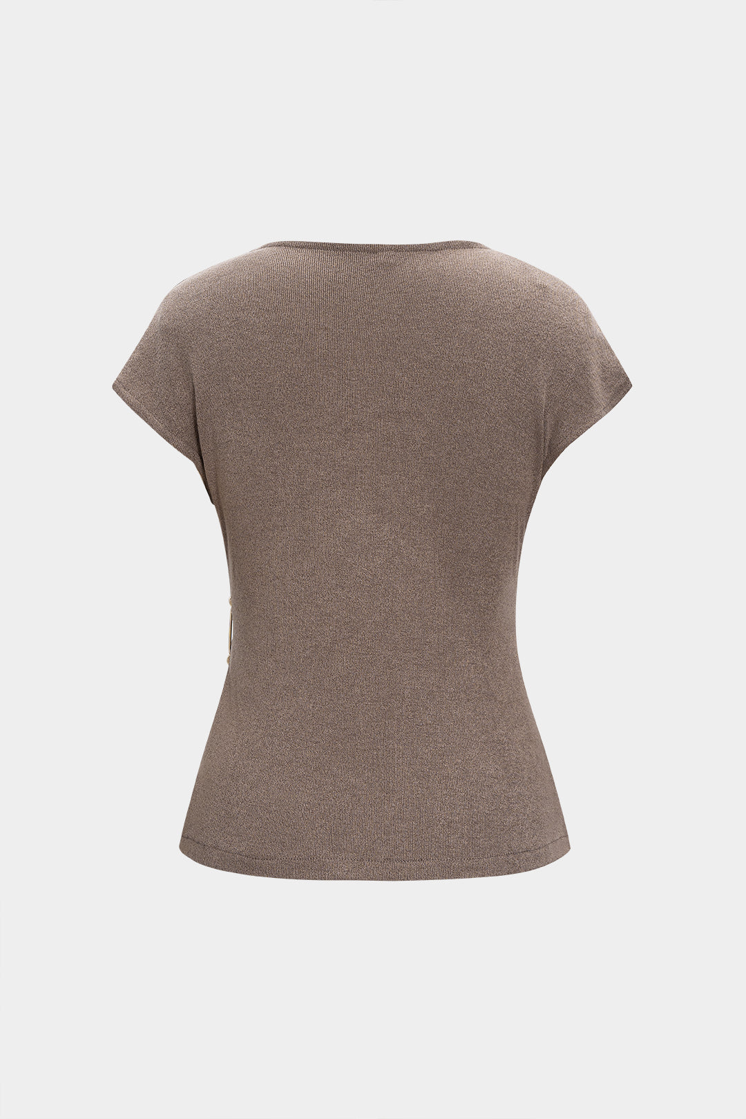 Bluzka kopertowa z krótkim rękawem i zakładką