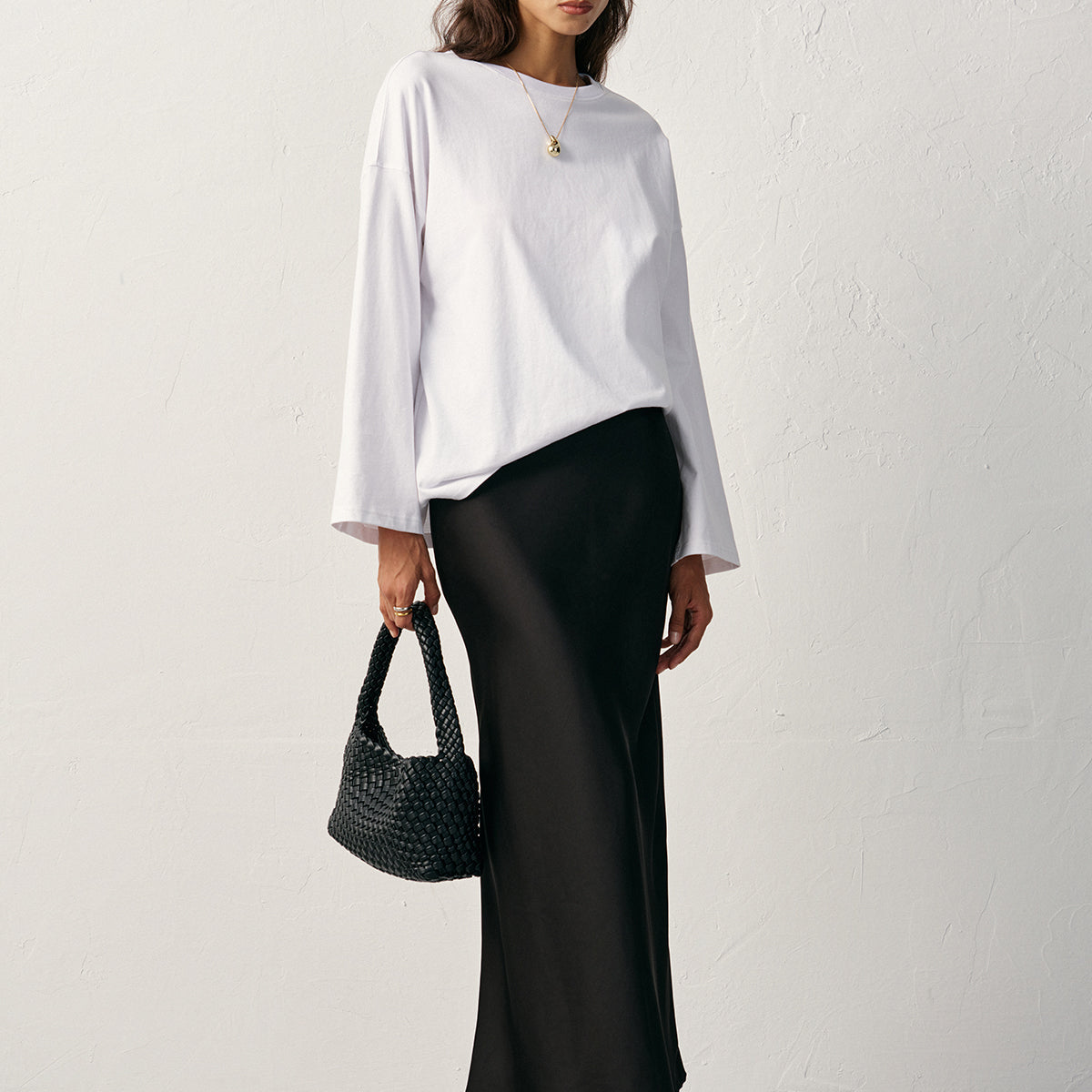 Bluzka oversize z długimi rękawami casual