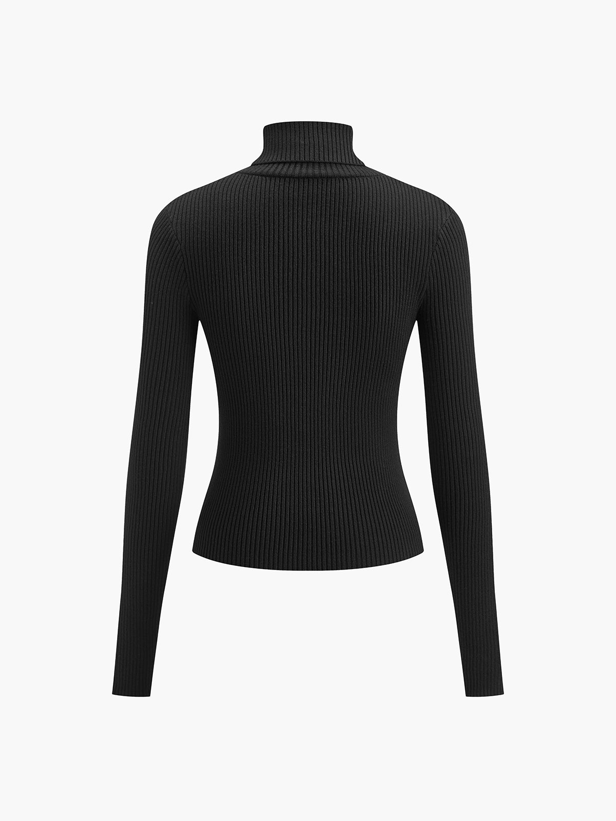 Golf prążkowany z długim rękawem elegancki