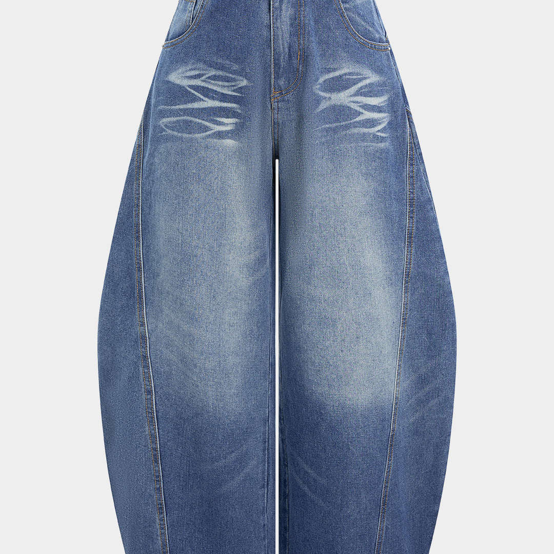 Jeansy damskie szerokie z wysokim stanem