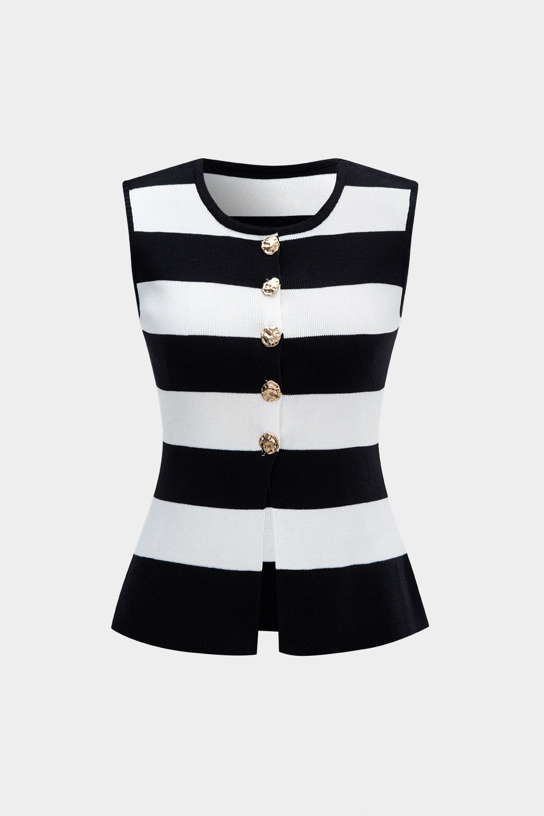 Kamizelka damska w paski z guzikami