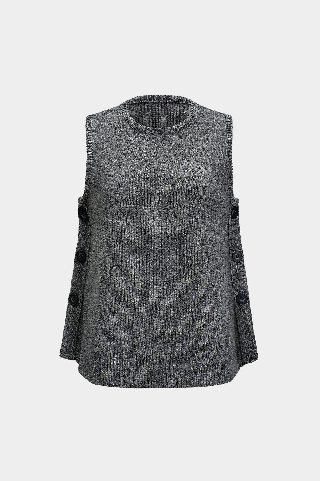 Kamizelka dzianinowa z guzikami po bokach