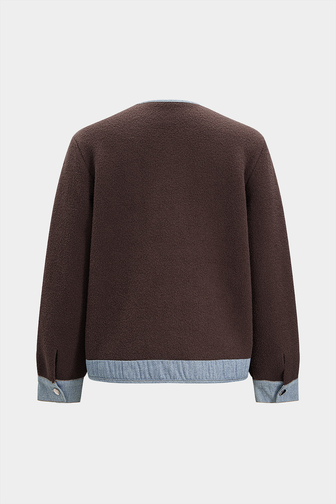 Kardigan z kontrastowymi kieszeniami i mankietami