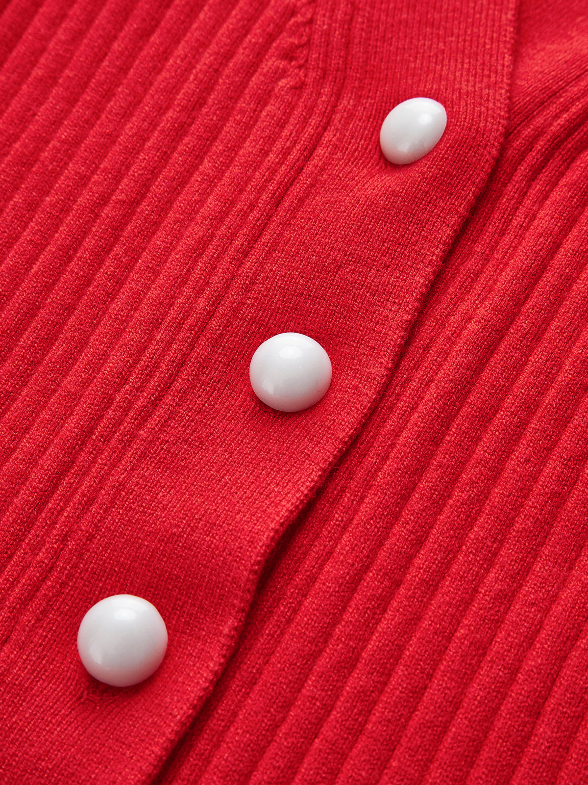 Kardigan z prążkowanym wzorem i guzikami