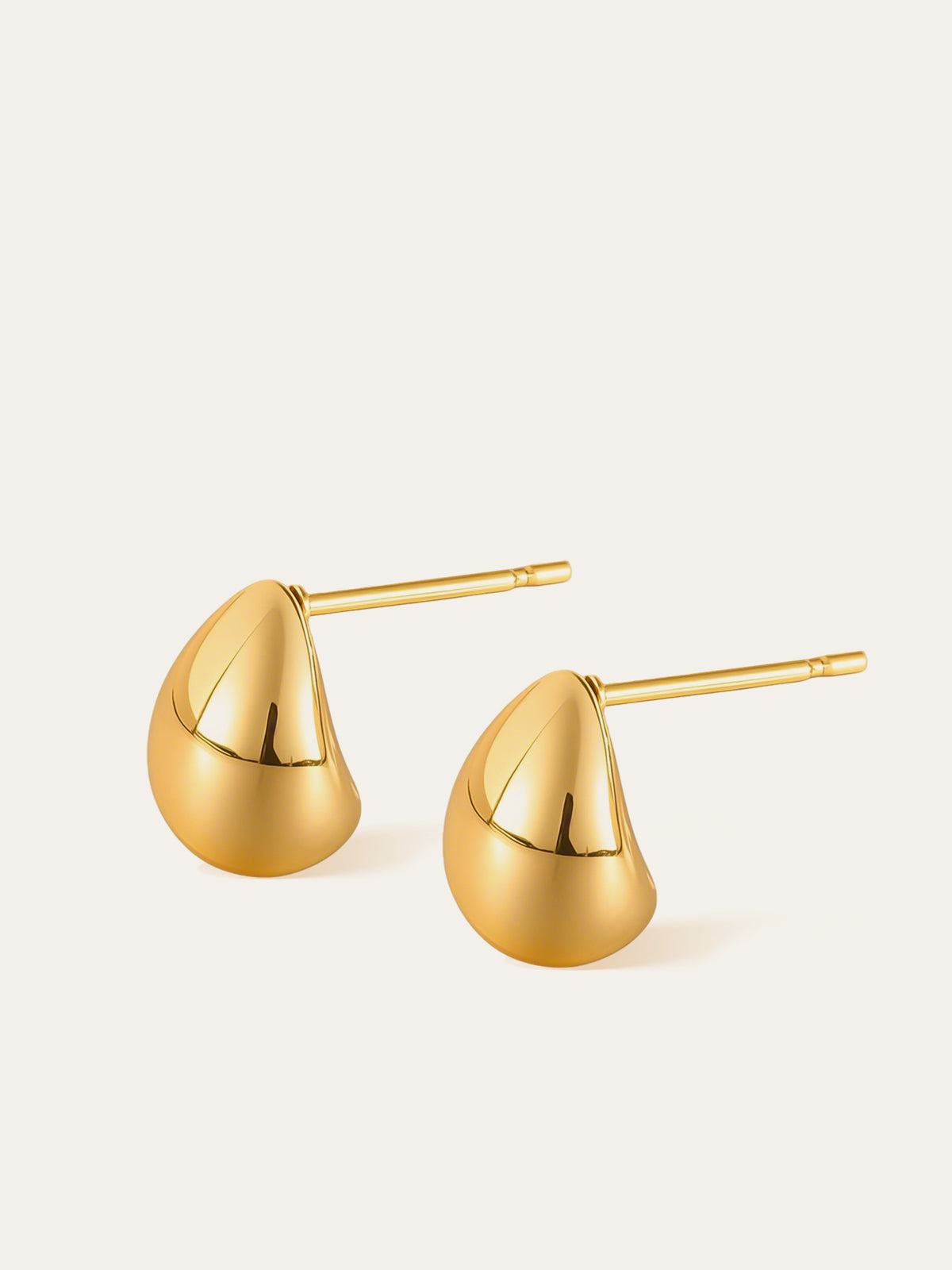 Kolczyki eleganckie złote krople minimalistyczne