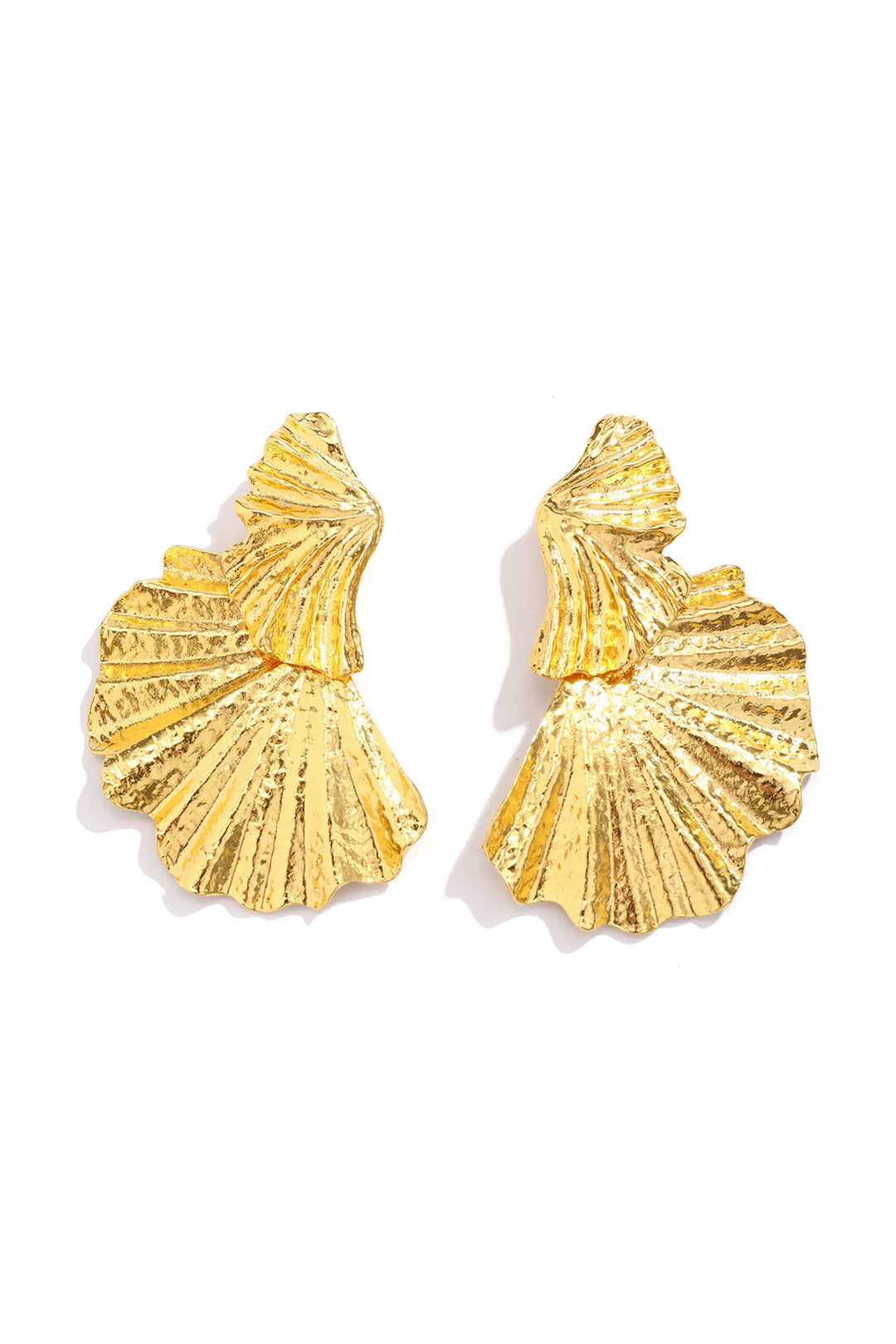 Kolczyki wiszące z efektem falistym eleganckie