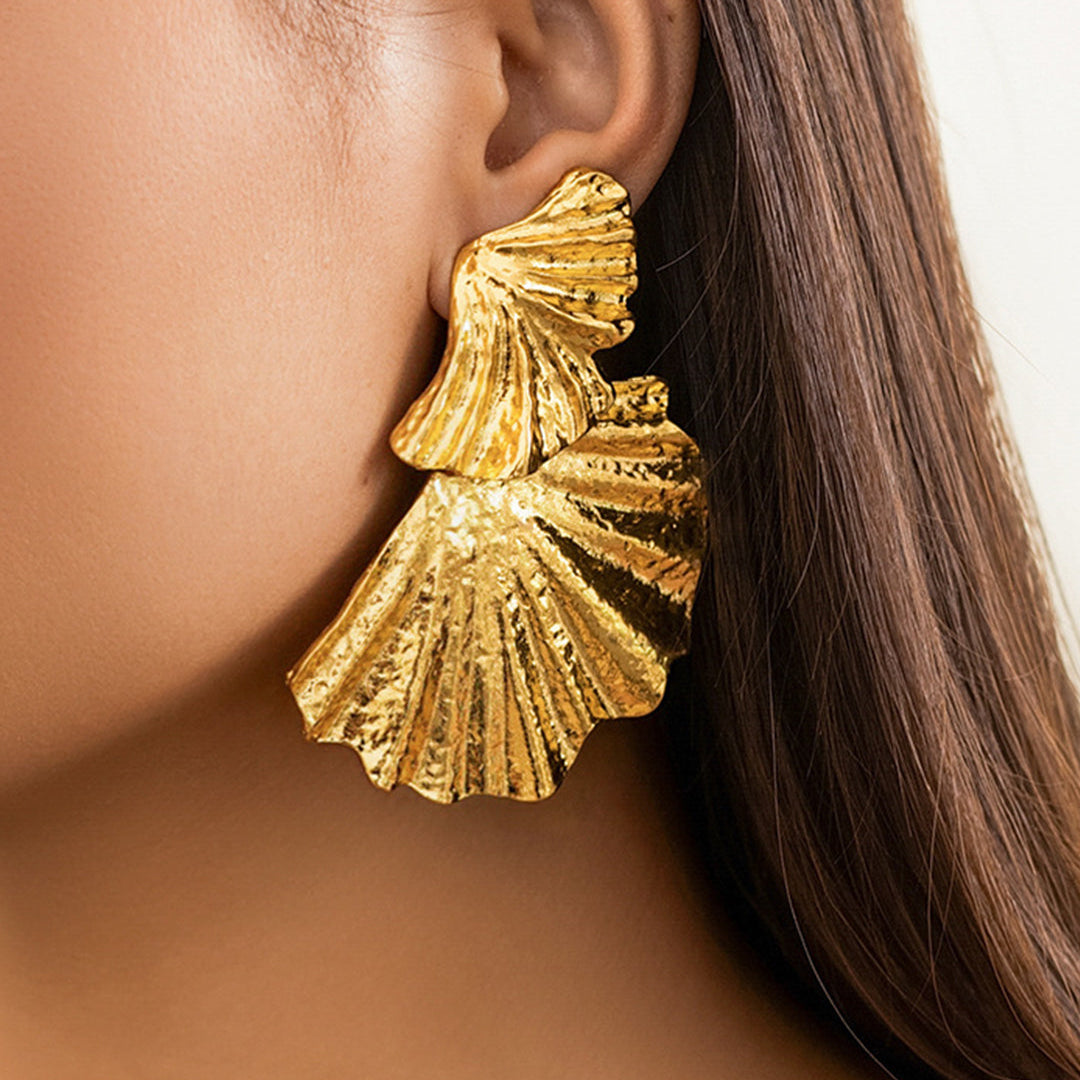 Kolczyki wiszące z efektem falistym eleganckie