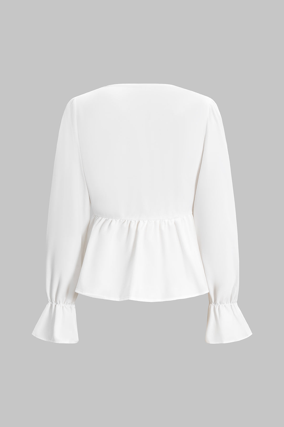 Koszula damska z wiązaniem i marszczeniem