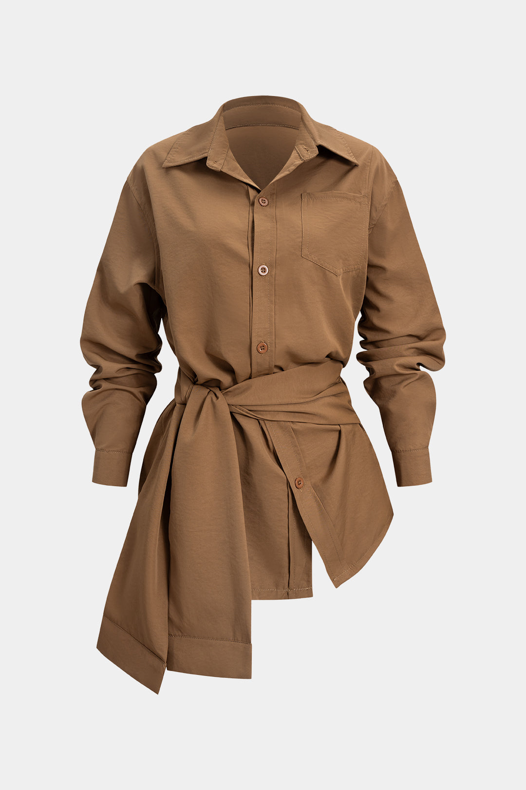 Koszula z paskiem i kieszenią na piersi