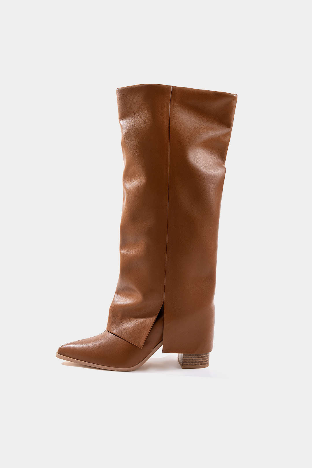 Kozaki damskie z szeroką cholewką i obcasem