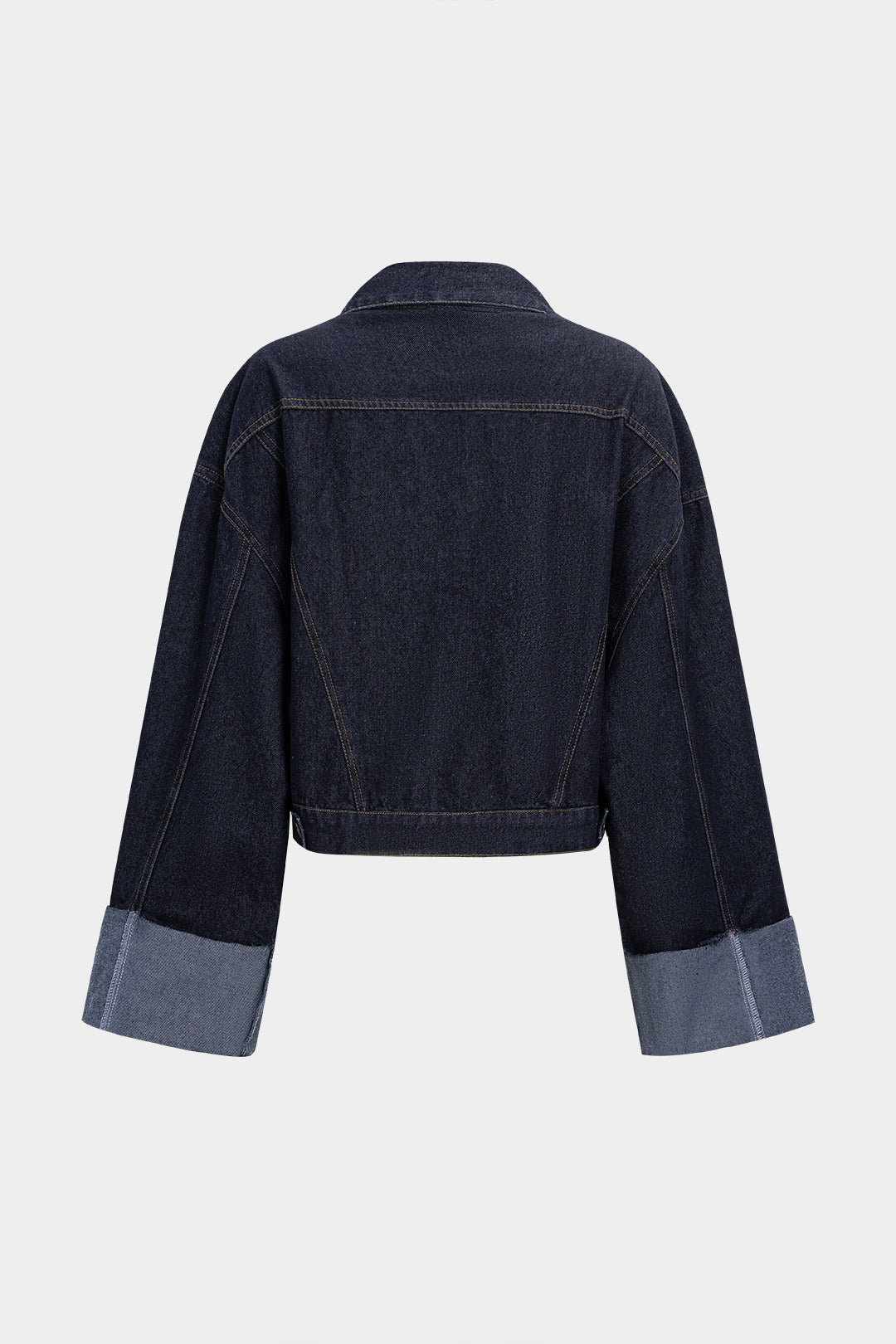 Kurtka jeansowa oversize z szerokimi mankietami