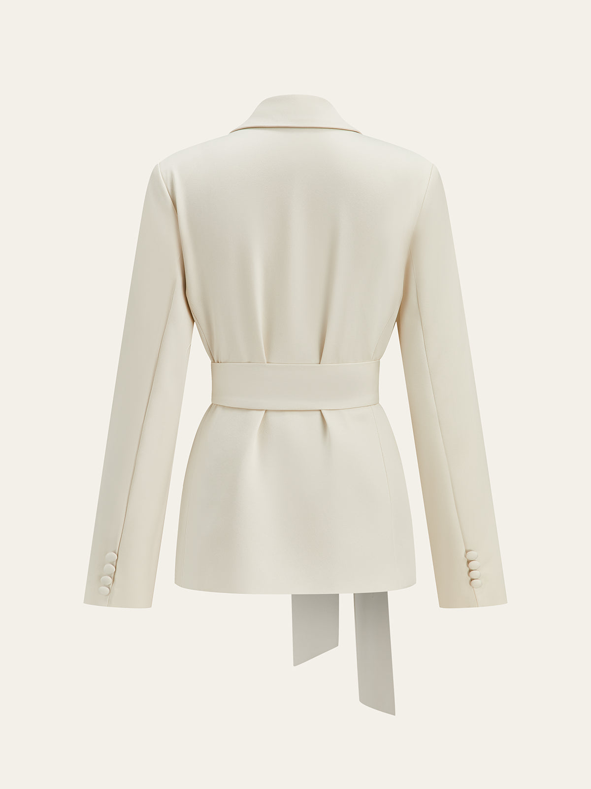 Marynarka z paskiem o eleganckim kroju mini