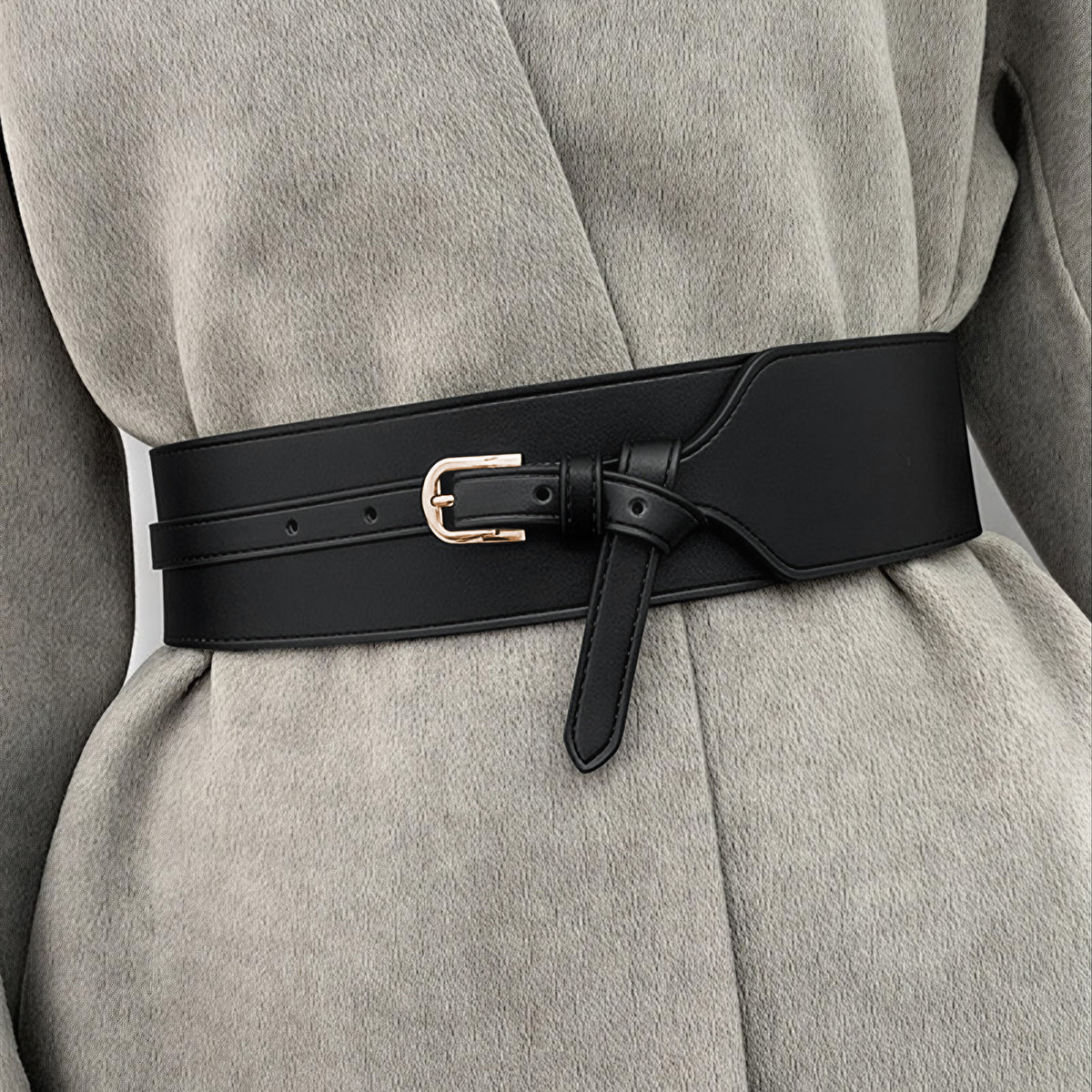 Pasek szeroki z elegancką klamrą regulowany