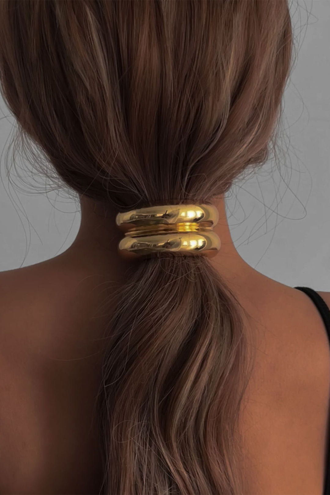 Spinki do włosów eleganckie metalowe podwójne koła