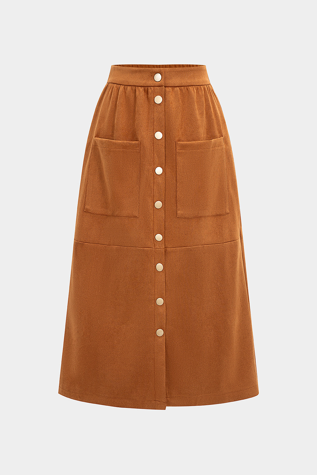 Spódnica midi z guzikami i kieszeniami