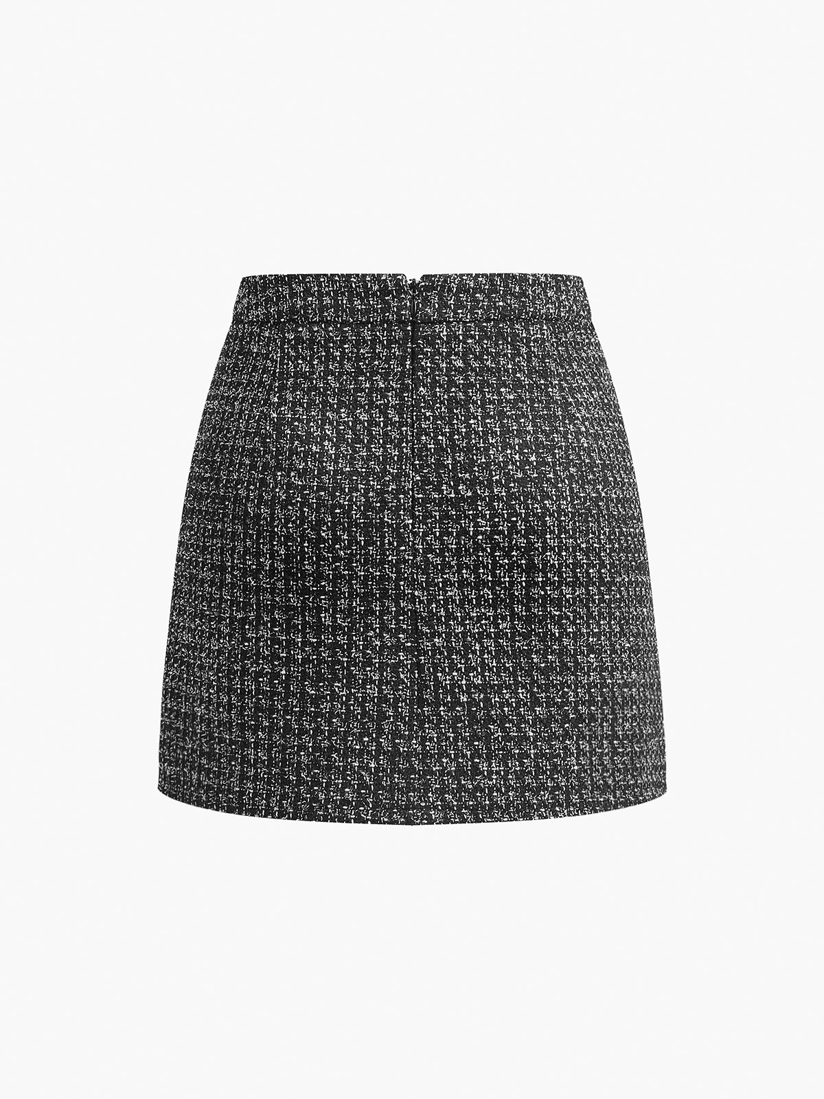 Spódnica mini z fakturą w jodełkę
