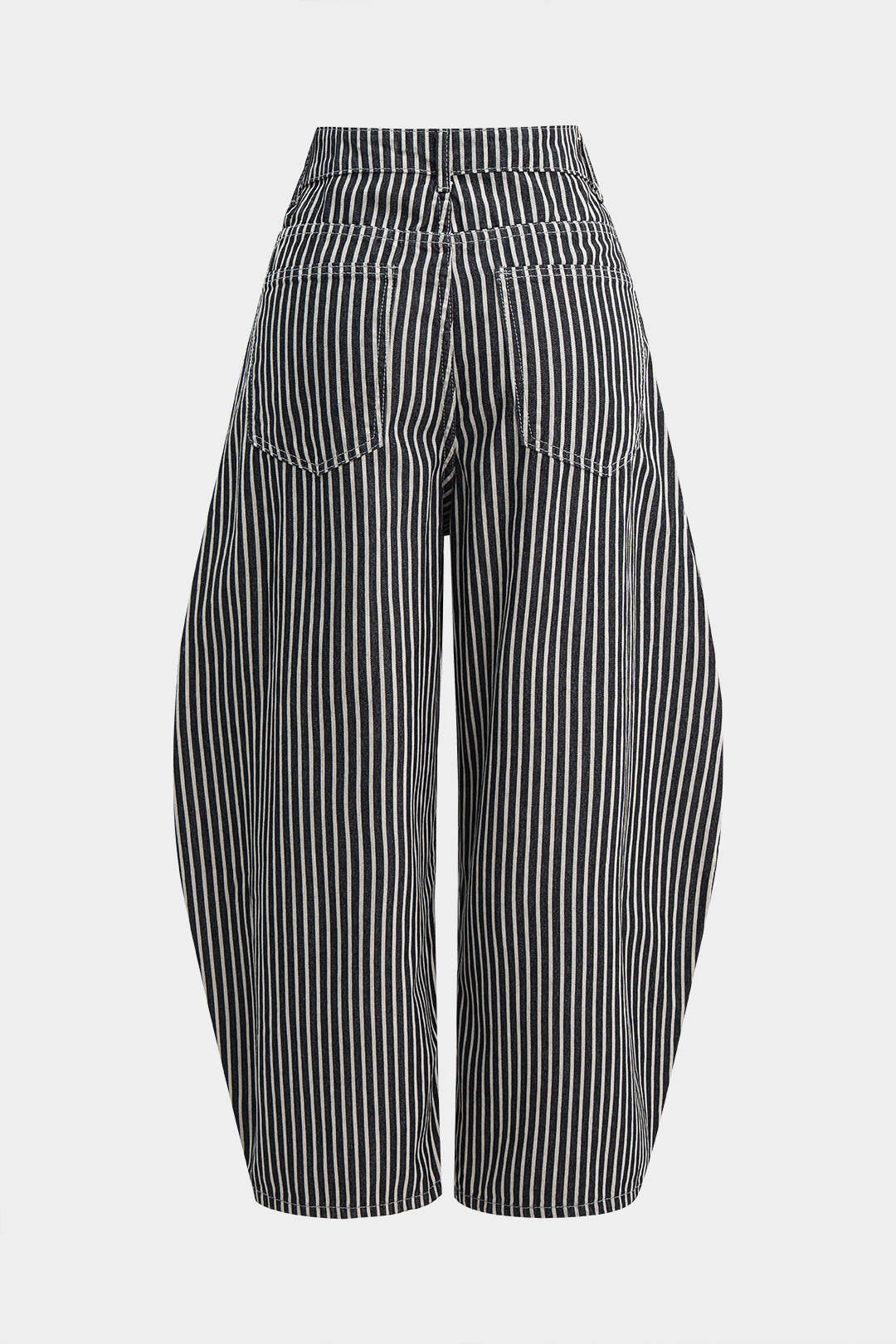 Spodnie damskie z wysokim stanem i zakładkami