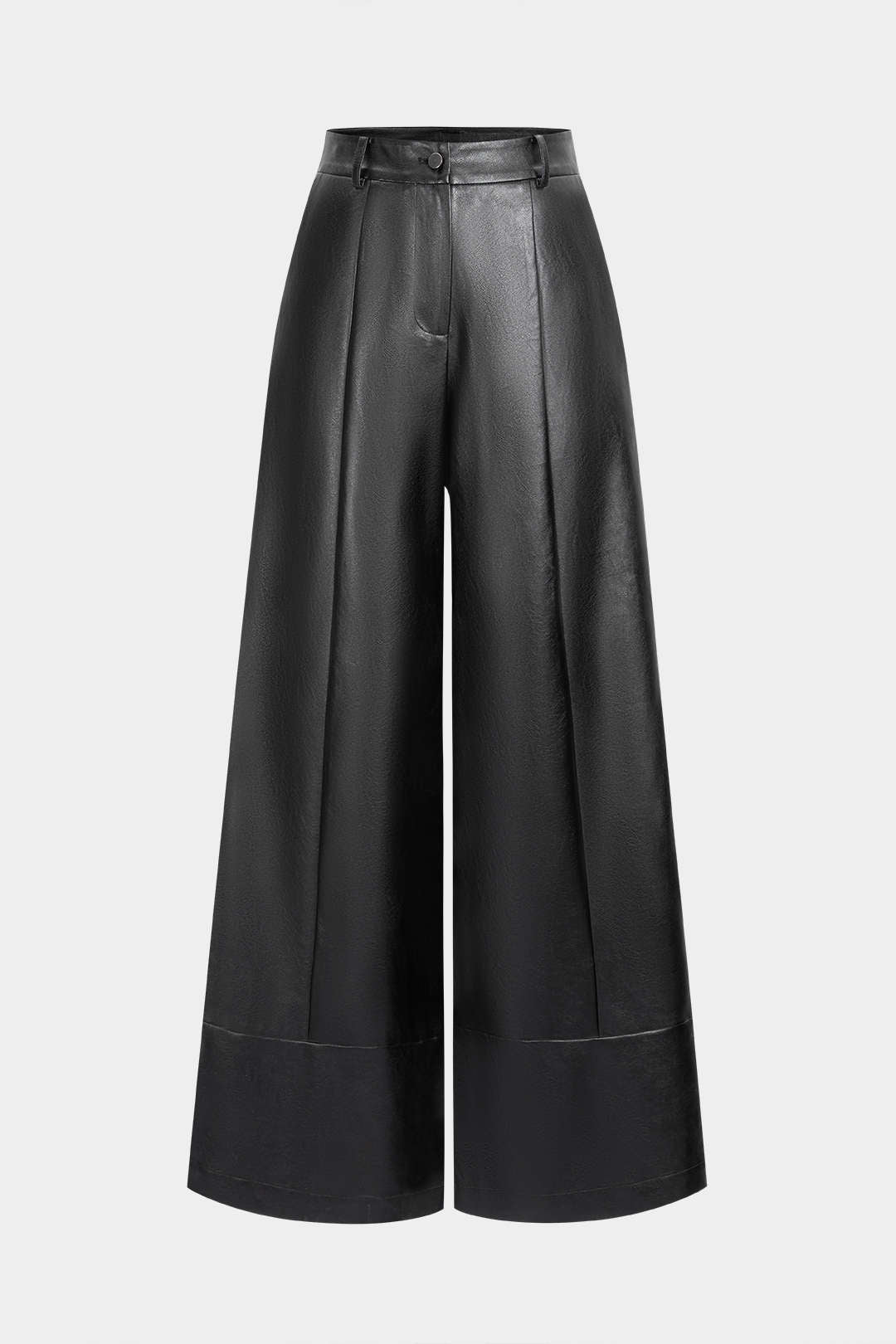 Spodnie szerokie z wysokim stanem eleganckie