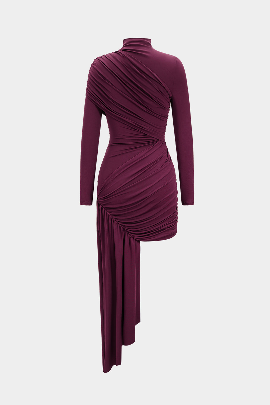 Sukienka asymetryczna z drapowanym detalem