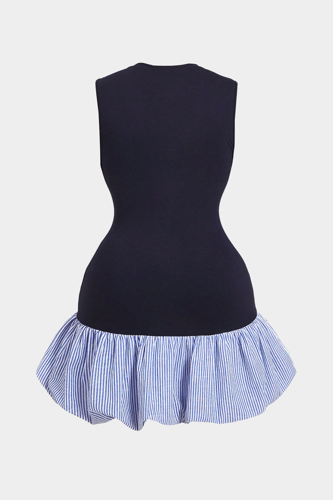 Sukienka bez rękawów z plisowaną spódnicą