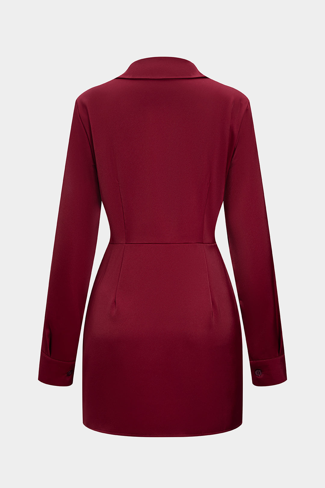 Sukienka kopertowa z długim rękawem elegancka mini