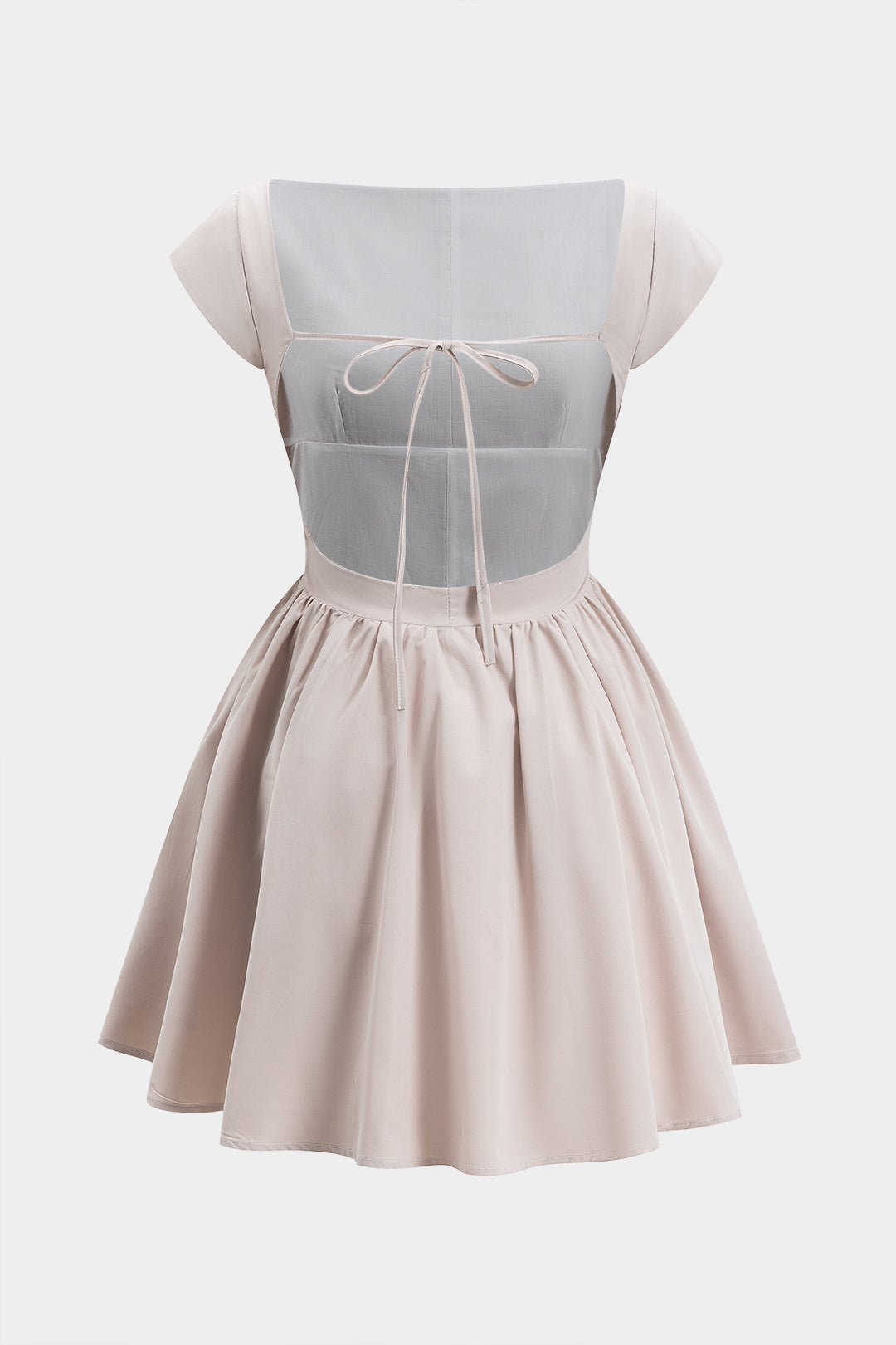 Sukienka rozkloszowana z krótkim rękawem elegancka