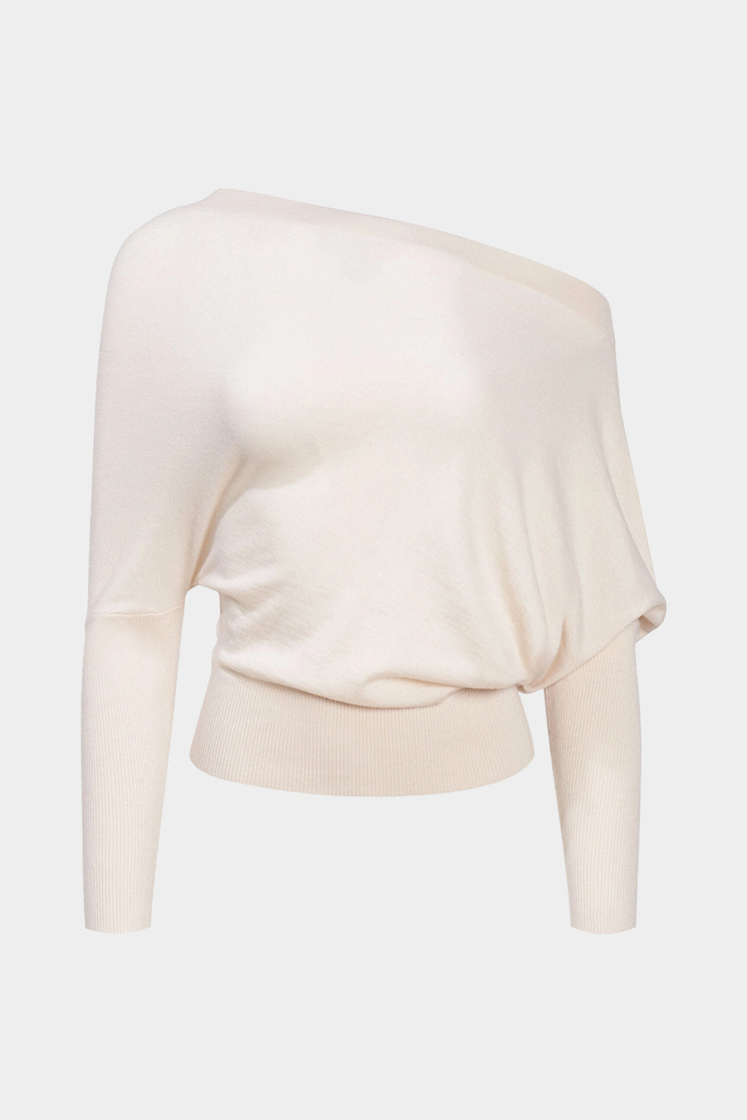 Sweter asymetryczny z odkrytym ramieniem
