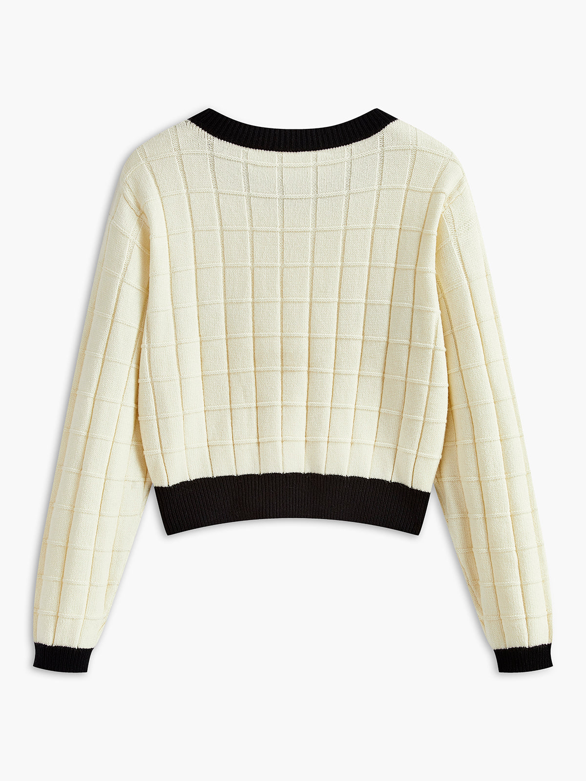 Sweter damski krótki z kieszeniami ozdobnymi