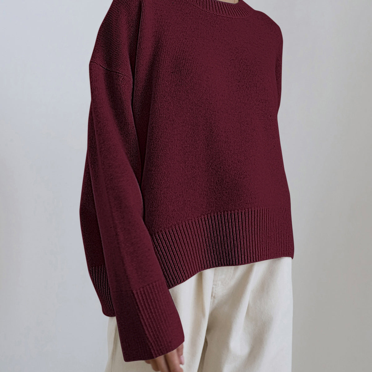 Sweter damski oversize z długimi rękawami