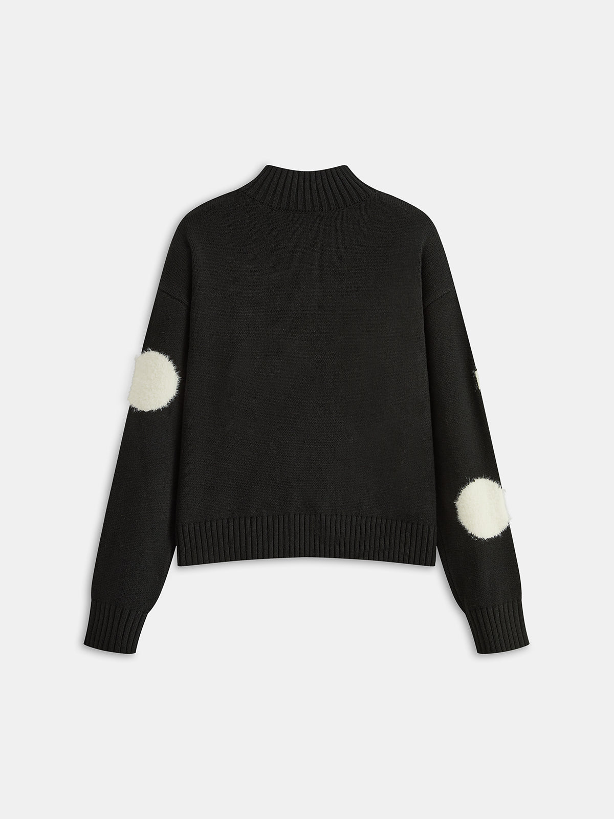 Sweter damski oversize z dużymi kropkami