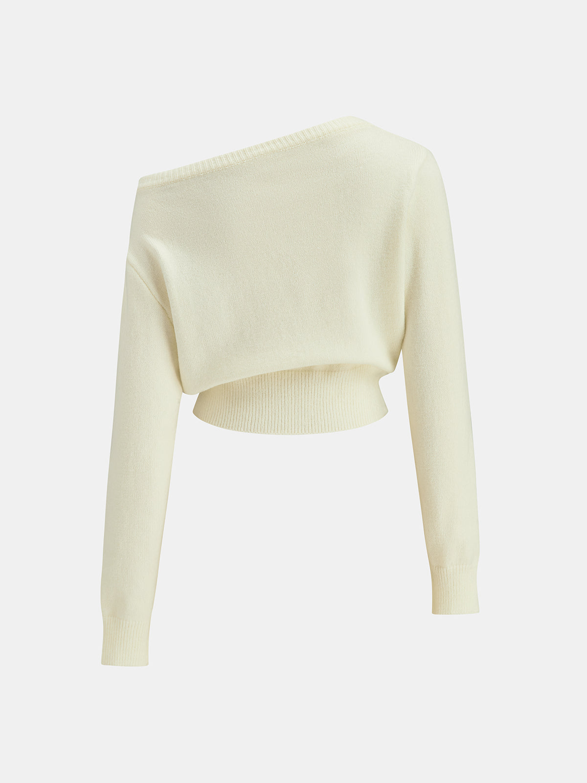 Sweter damski z odkrytym ramieniem casualowy
