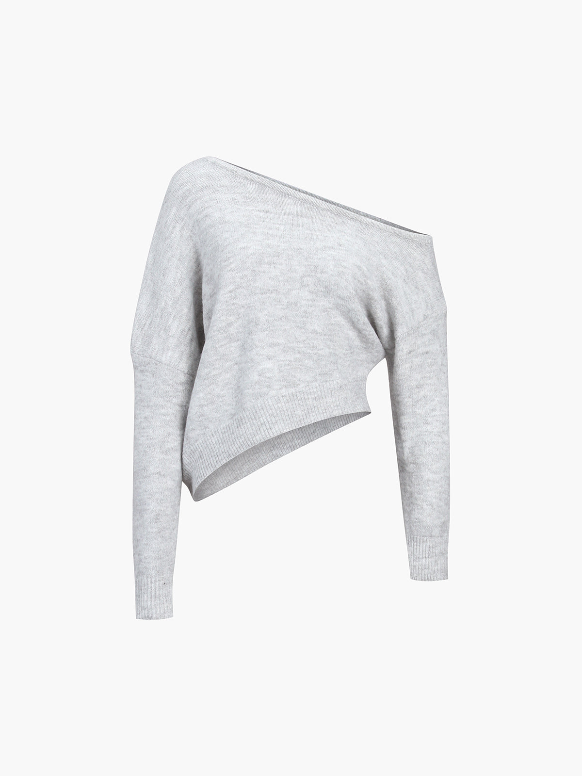 Sweter damski z odkrytym ramieniem casualowy