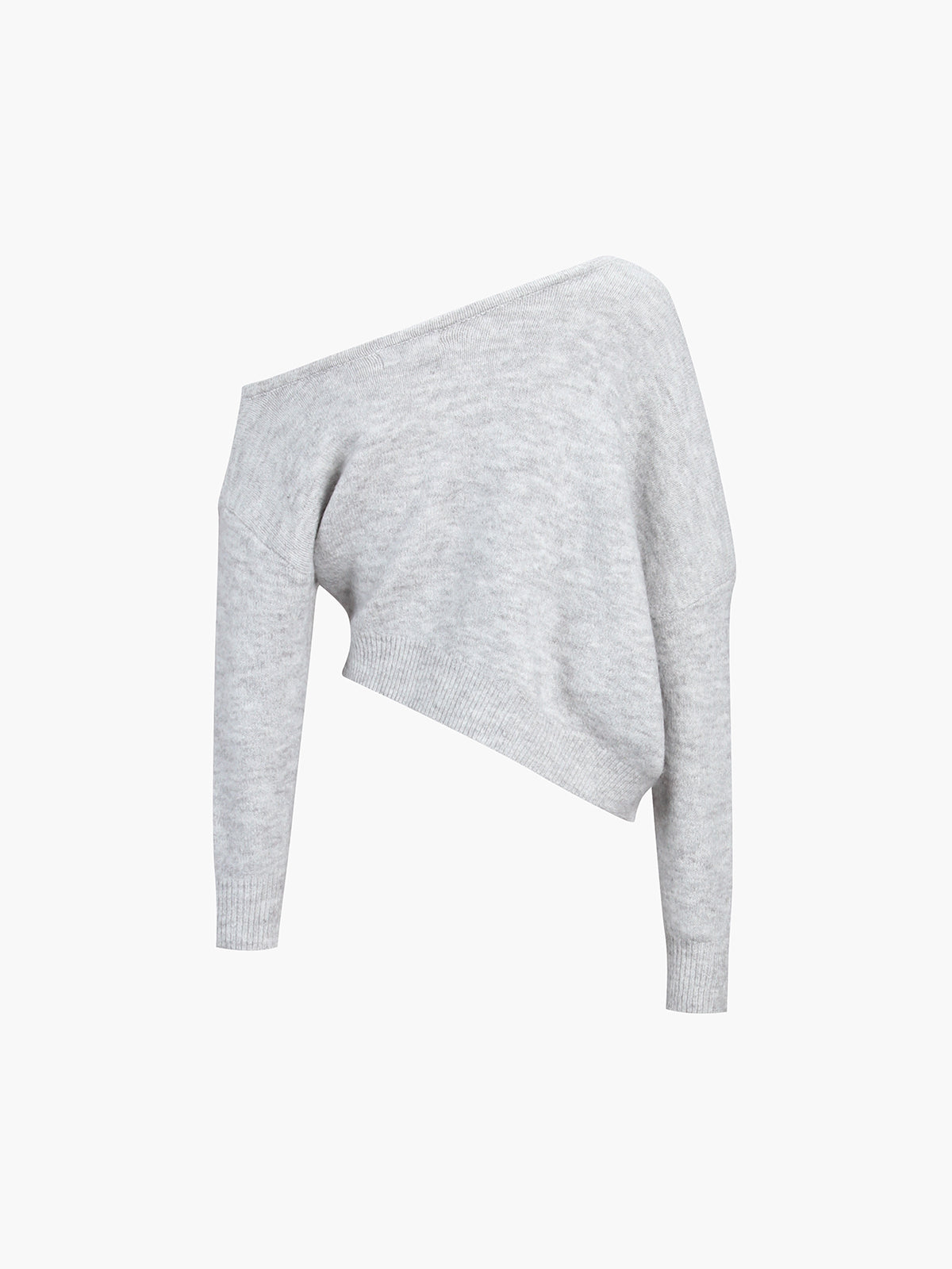 Sweter damski z odkrytym ramieniem casualowy