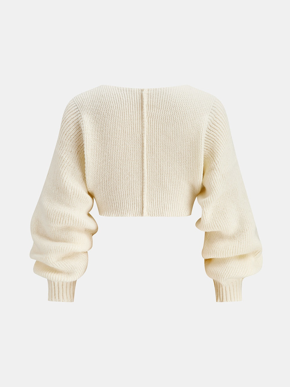 Sweter krótki z szerokimi rękawami