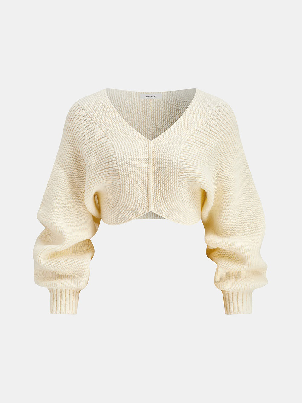 Sweter krótki z szerokimi rękawami